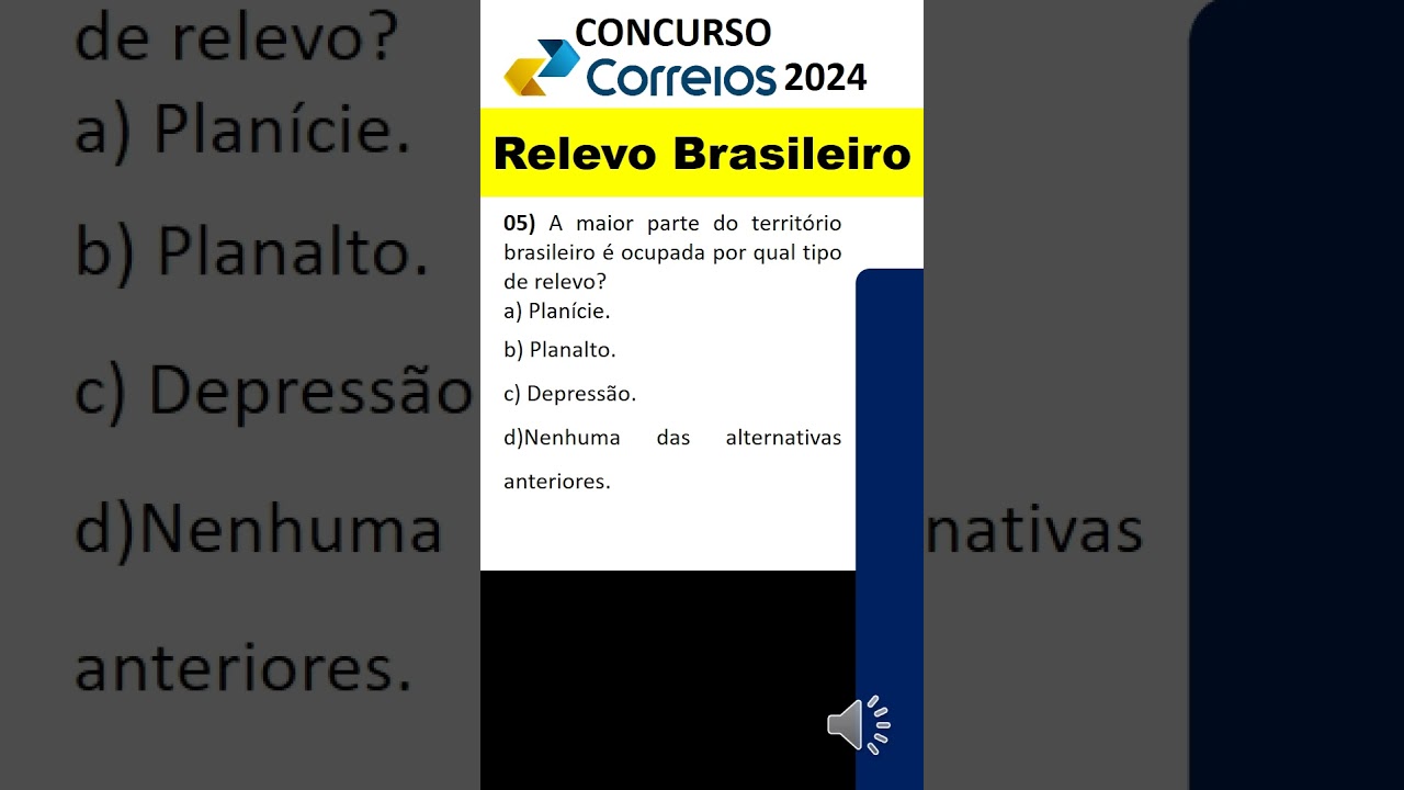05 - Relevo Brasileiro Concurso | Conhecimentos Gerais Correios | Concurso Correios 2024 #correios
