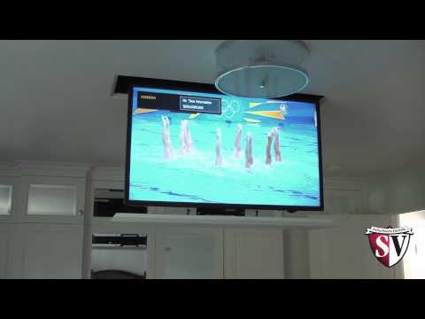Drop Down from the ceiling hidden television motorized lift