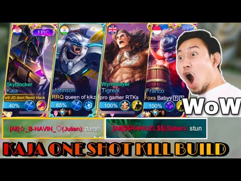 3 Tank = Hyper Kaja = Top 1 Global Kaja Best Build One shot kill ~ Mobile Legends