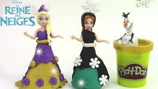 Pâte à modeler Princesse Reine des neiges mini poupées magiclip Elsa Anna Frozen playdoh