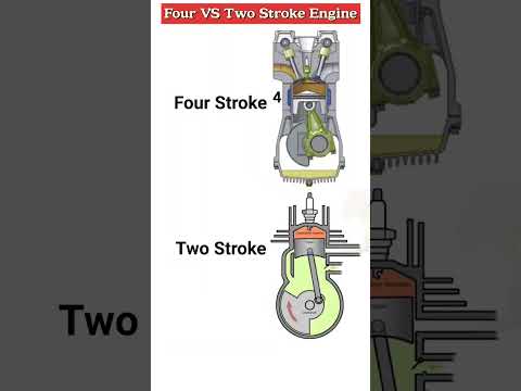 Two stroke vs Four stroke engine #shortsvideo #automotive #automobile #engineering #engine
