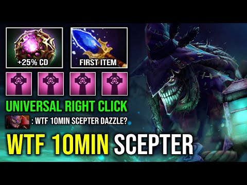 WTF 10Min Scepter Unlimited Shallow Grave 3 Sec CD Skill Spam Universal Carry Mid Dazzle Dota 2