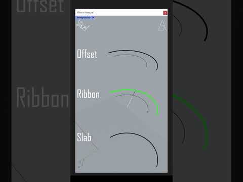 Offset vs Ribbon vs Slab - Rhino Tutorial #design #architecture #3dmodeling #rhino3d