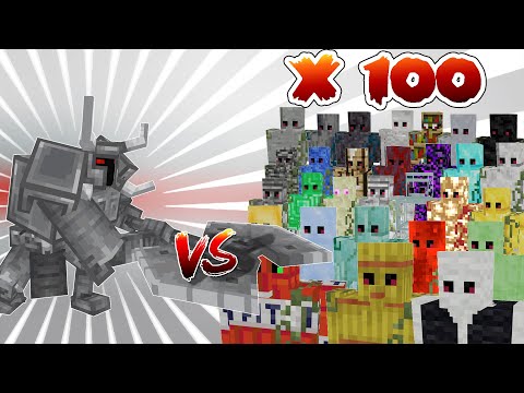 Ferrous Wroughtnaut Vs Extra Golems 1Vs100 |Minecraft|