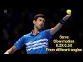 Novak Djokovic Serve Practice Slow Motion 0.2X 0.5X From different angles