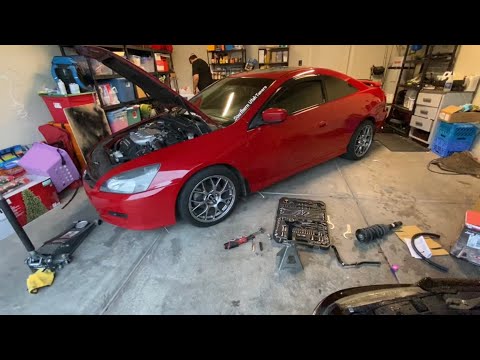 Honda Accord 7th Gen Gets Tein Coilovers Installed