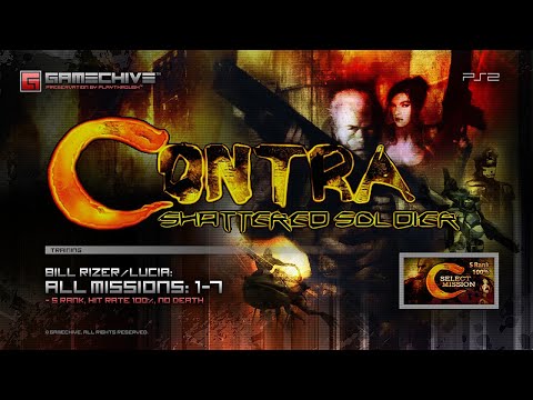 Contra: Shattered Soldier (Training: Missions 1-7, S Rank, 100% Hit Rate, No Death) PS2 Gamechive
