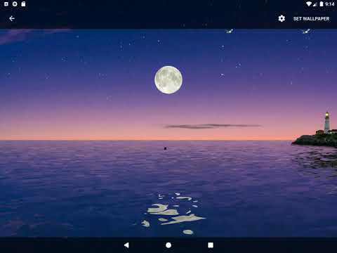 Moon Over Water Live Wallpaper Video