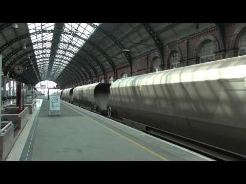 66849 passes through Platform 4 at Darlington