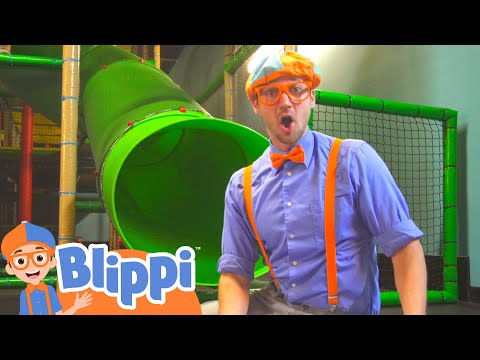 Playing With Blippi At The Kids Club Indoor Playground | Educational Videos For Kids