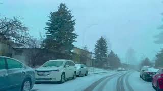 Driving in the Snow-Calgary winter life #calgary #canada #alberta
