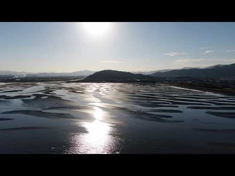 福岡県苅田町を空からご紹介！～遠浅の砂浜が続く白石海岸～