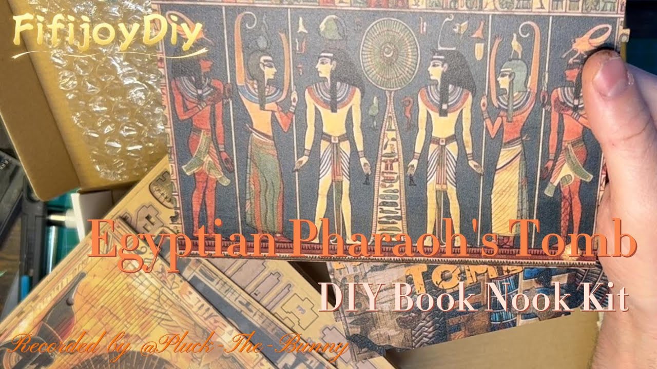 Real Unboxing and Review: Egyptian Pharaoh Tomb Book Nook (no bgm)🏺#diy #miniature