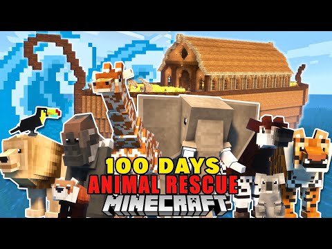 I Spent 100 Days Building Noah’s Ark for Every Animal | Minecraft Full Movie