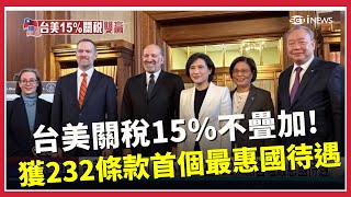 台美關稅拍板15％不疊加 獲232條款首個最惠國待遇  安心過年! 關稅15％如吃定心丸 水五金業鬆口氣│台灣要聞20260116│三立iNEWS