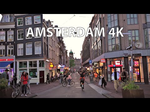 Driving Downtown - Amsterdam 4K - The Netherlands