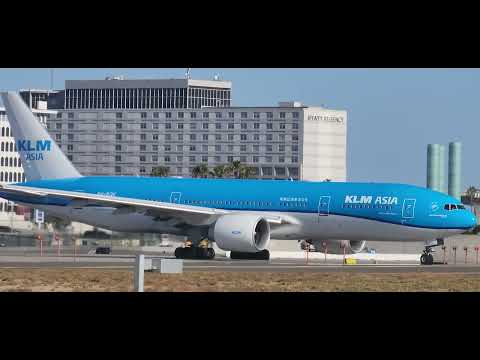 KLM Boeing 777-206 ER Takeoff from LAX airport to Amsterdam
