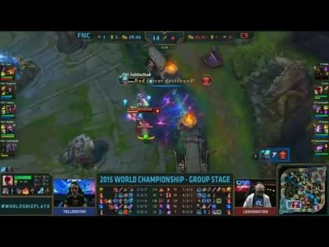 FNC vs C9 - Insane Shen Dodge | League of Legends World Championship 2015 | Fnatic vs Cloud9