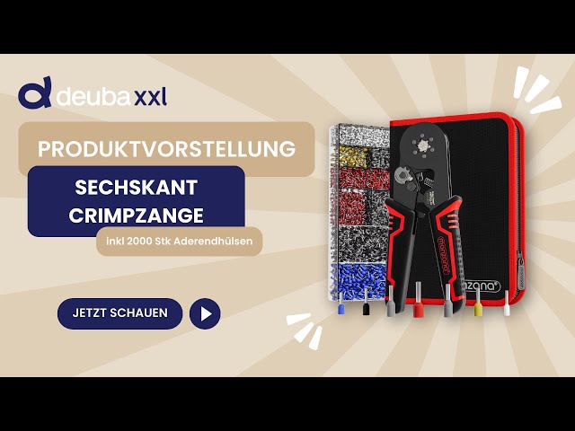 Video Teaser für MONZANA® Crimpzange Sechskant inkl. 2000 Stk. Aderendhülsen