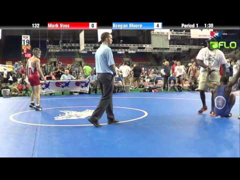 Junior 132 - Mark Voss (Minnesota) vs. Keegan Moore (Oklahoma)