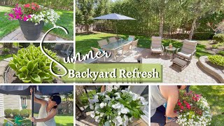 Creating our Backyard Oasis | Summer 2022 Backyard Patio Refresh | Simple Patio Decor Ideas