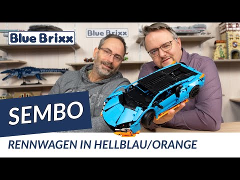 Rennwagen in hellblau/orange