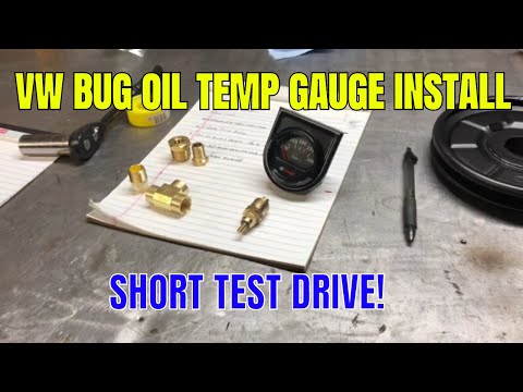 Installing An Oil Temperature Gauge In The VW Bug And A Short Test Drive!