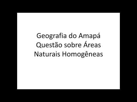 Regiões Homogêneas do Amapá.