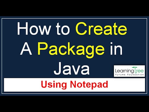How To Create A Package In Java Using Notepad Java Tutorial Creating Packages In Java In Hindi