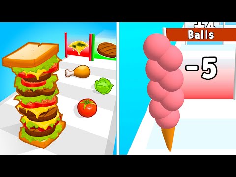 Sandwich Runner vs Ice Cream Rush |⭐✅❤️✅⭐| All Level Gameplay Android iOS AC3477