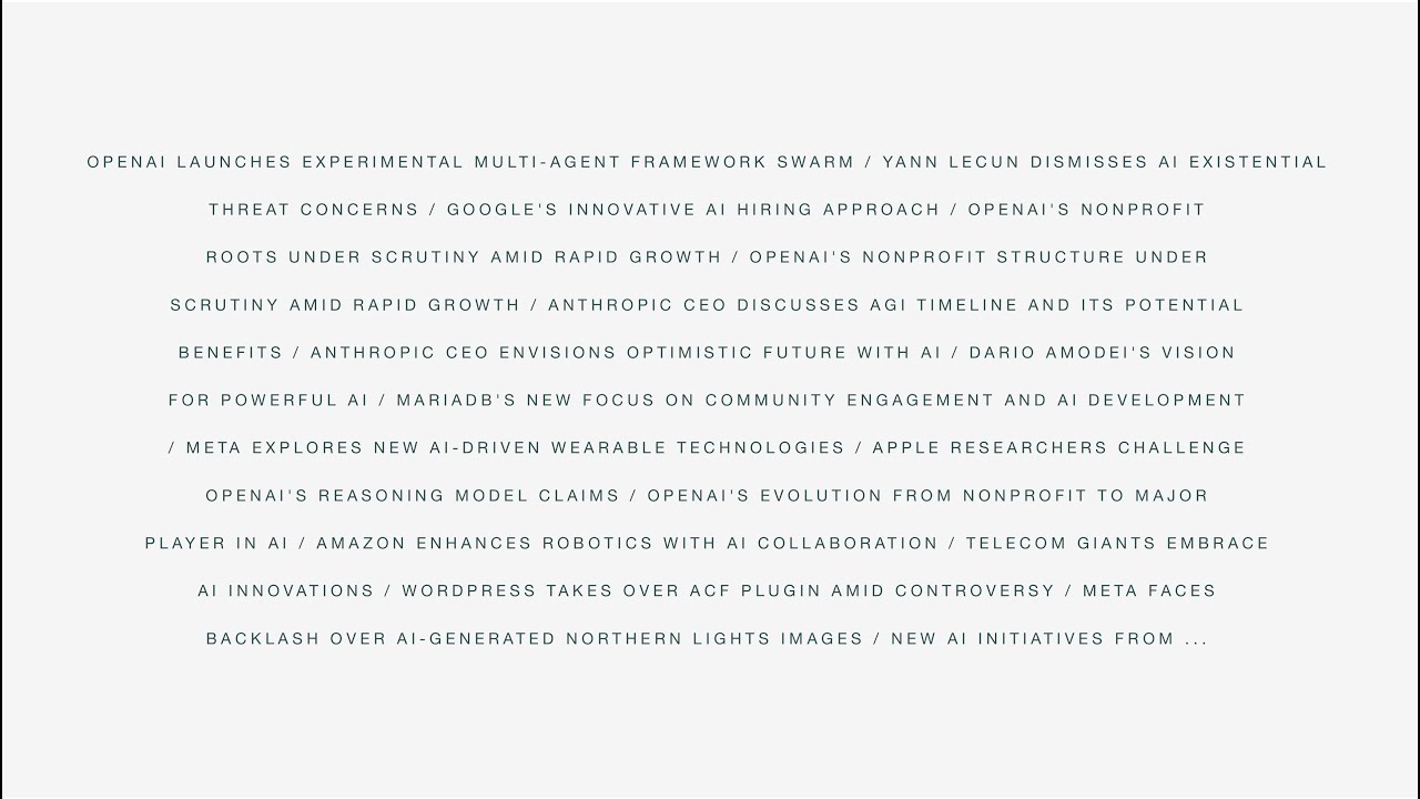 OpenAI Launches Experimental Multi-Agent Framework Swarm