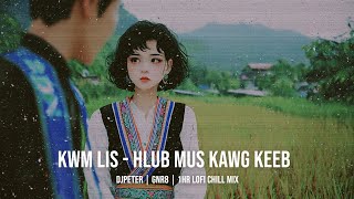 Kwm Lis - Hlub Mus Kawg Keeb |  DJPeter // GNR8 // 1HR Lofi Chill | 🎵🎧✨