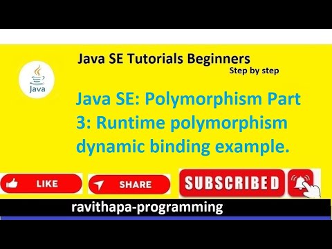 Java Se Polymorphism Part 3 Runtime Polymorphism Example