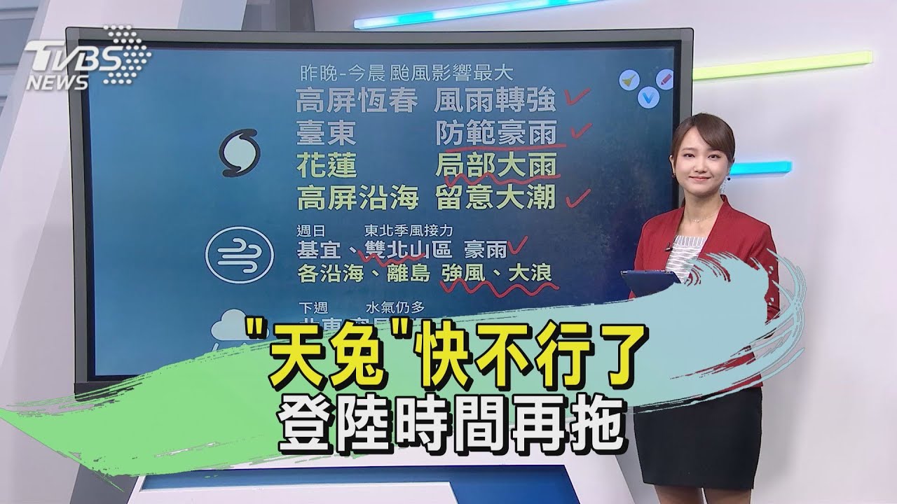 天氣/「天兔」快不行了 登陸時間再拖