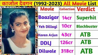 Kajol (1992-2023) All Movie List  Kajol hit and fl