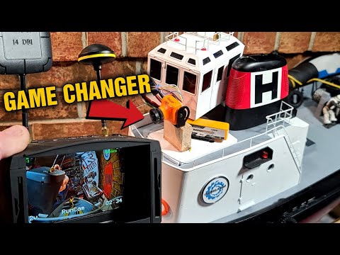 Long Range FPV Rescue Boat Horizon Harbor Tug Boat - FPV Install Rc Boat