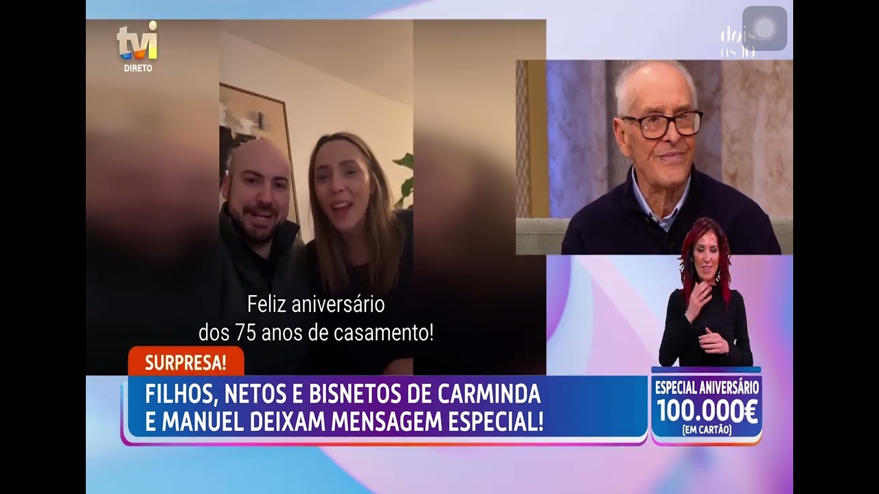 Bodas Diamante Manuel & Carminda na Residência Sénior São Domingos D’ Algeraz visitam TVI