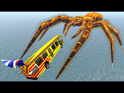 Crazy Jumping Into the Spider - BeamNG Drive | WATCH T7