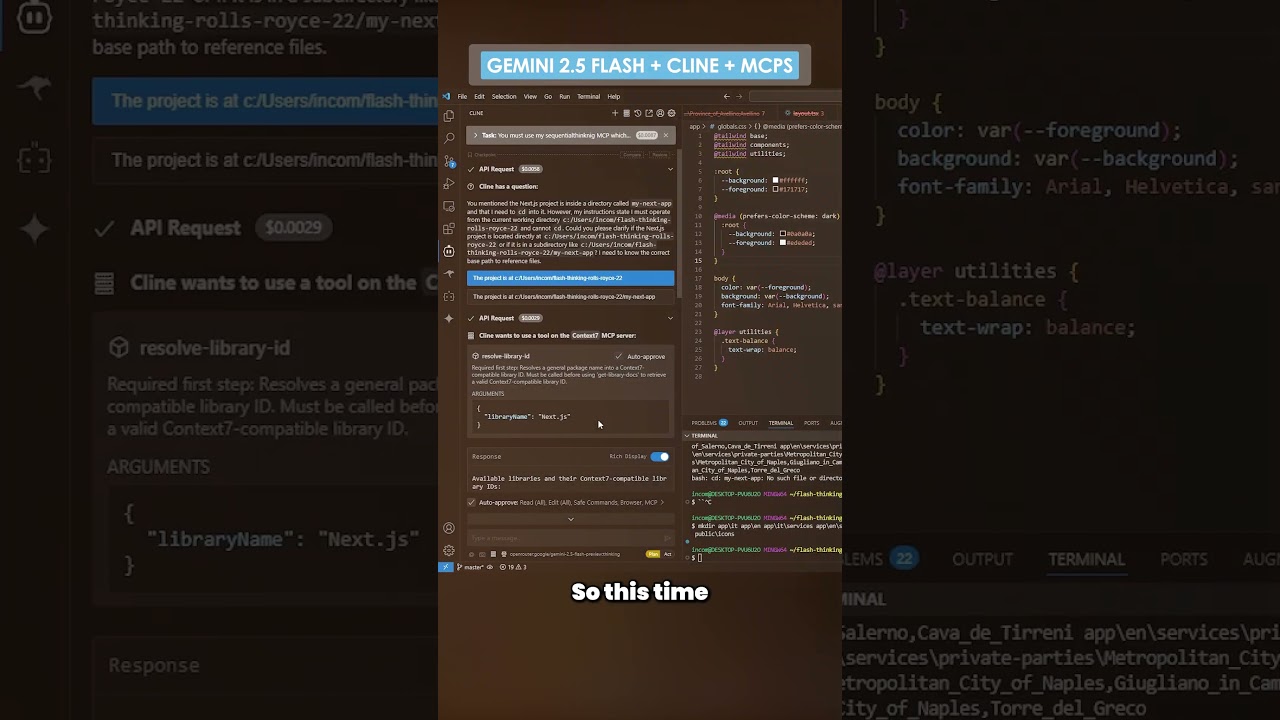 Gemini 2.5 Flash + Cline + MCPs: The Result is...