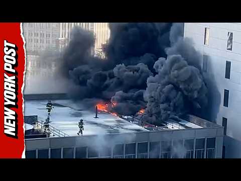 Black Smoke Fills NYC Sky After Fire Breaks Out in Manhattan Skyscraper