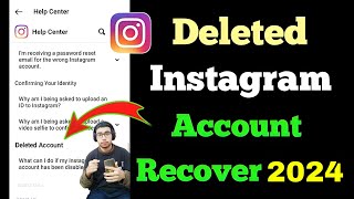 How to recover deleted instagram account 2022 | Get back deleted insta account | Instagram Recovery