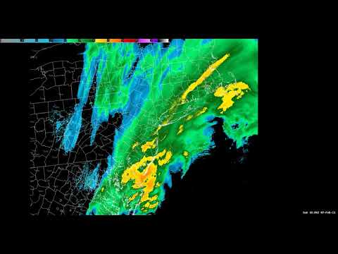 February 7, 2021 Winter Storm Regional Radar Mosaic