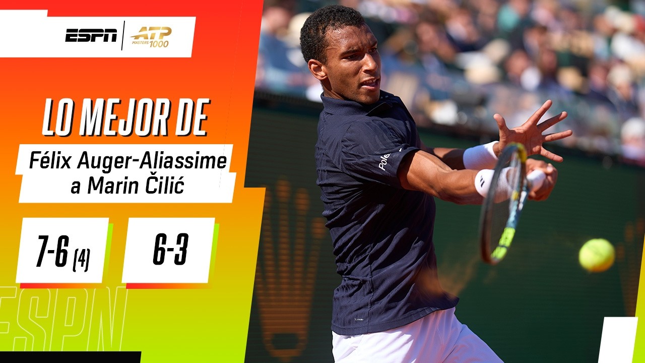 AUGER-ALIASSIME SUPERÓ UNA DURA PRUEBA CONTRA CILIC Y AVANZÓ EN EL M1000 DE MONTECARLO | RESUMEN