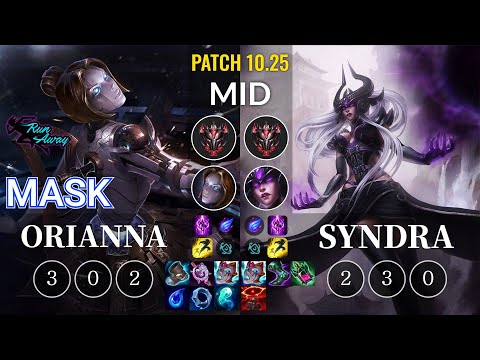 RNW Mask Orianna vs Syndra Mid - KR Patch 10.25