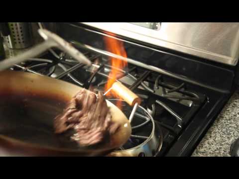 The Wokmon in action (beef stir fry)