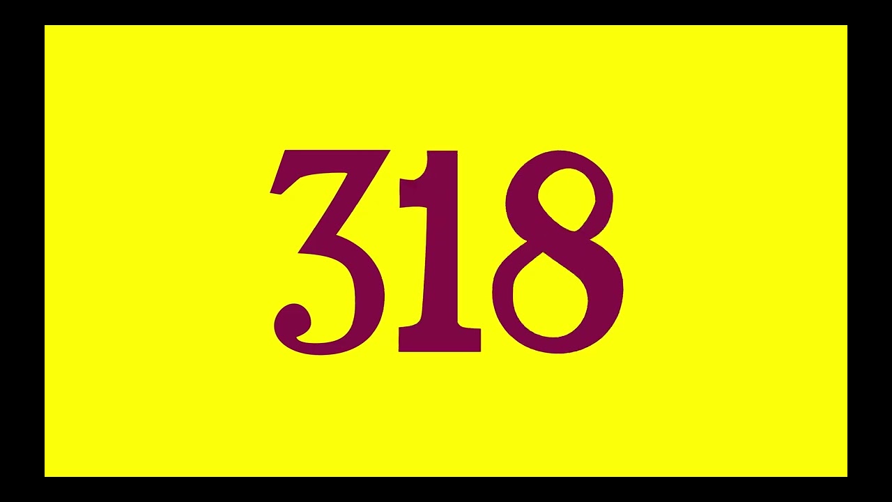 Numbers 1000 to 0 in PowerPoint