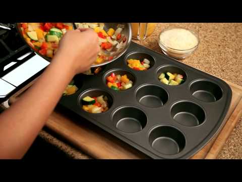 How to make frittatas - #15 - Pouring the vegetables into a pan — Appetites®