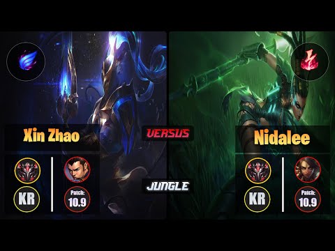 GrandMaster XIN ZHAO [Phase Rush] (Jungle) VS  NIDALEE - Grandmaster KR Patch 10.9
