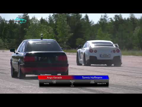 Argo Kevade - Audi 80 vs Tormis Hoffmann - Nissan GT-R. Drag race @ RaceWars2019