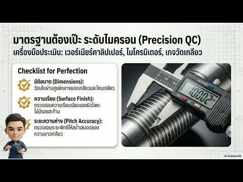 การกลึงเกลียวสี่เหลี่ยมคางหมู 2ปาก